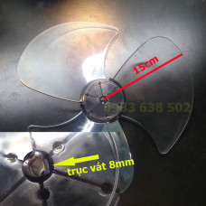 Cánh quạt 3 cánh trục vát 8mm sải cánh 15cm
